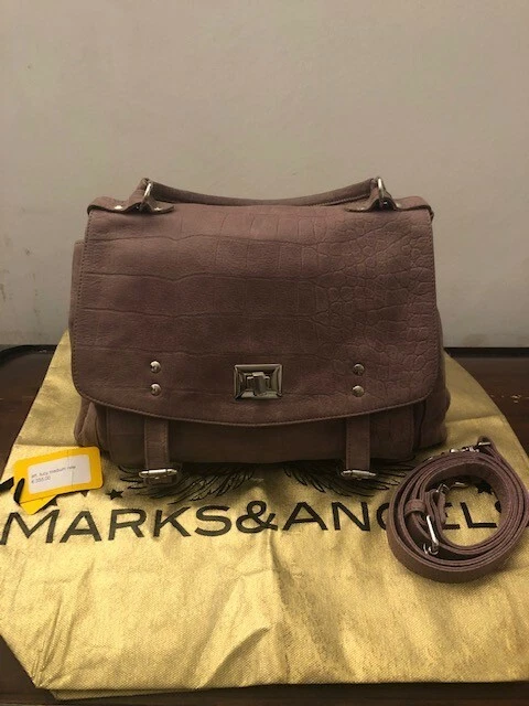 BORSA A TRACOLLA Marks Spencer Collection pelle nera borsa a